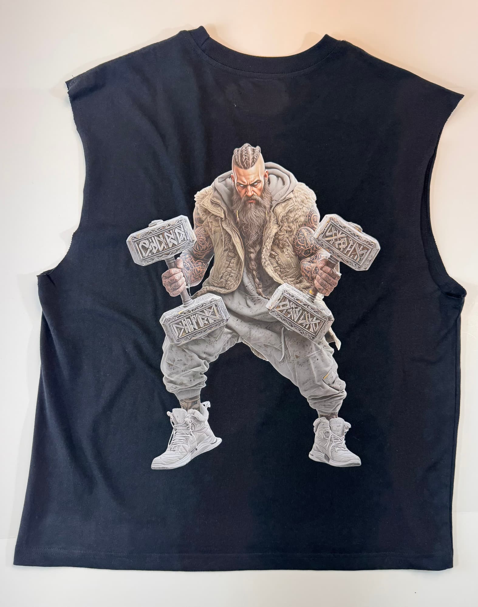 Shirt-Tank top Fit Work Hard Black