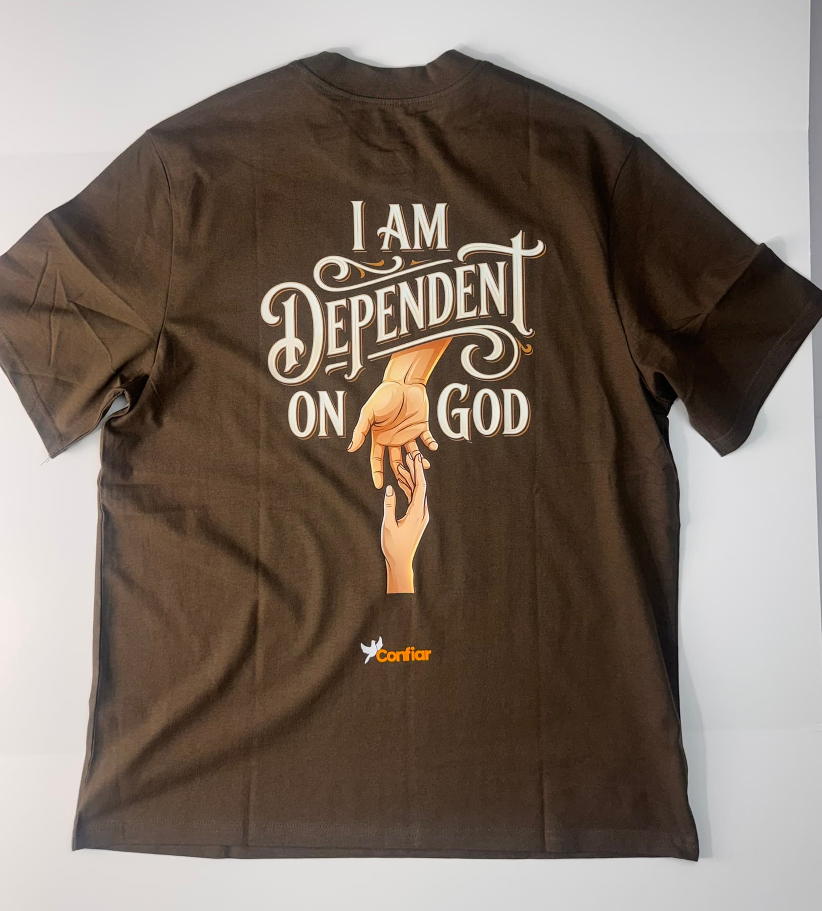 Shirt Oversized Brown (I AM DEPENDENT ON GOD)